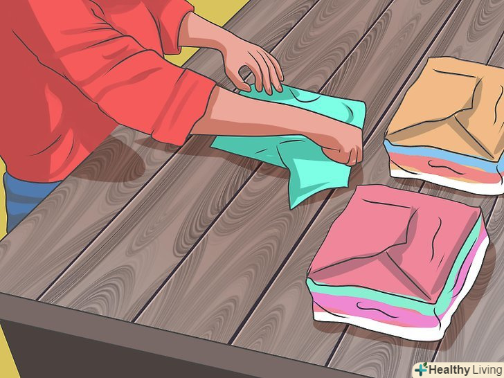 Take on my clothes. Put away your clothes.